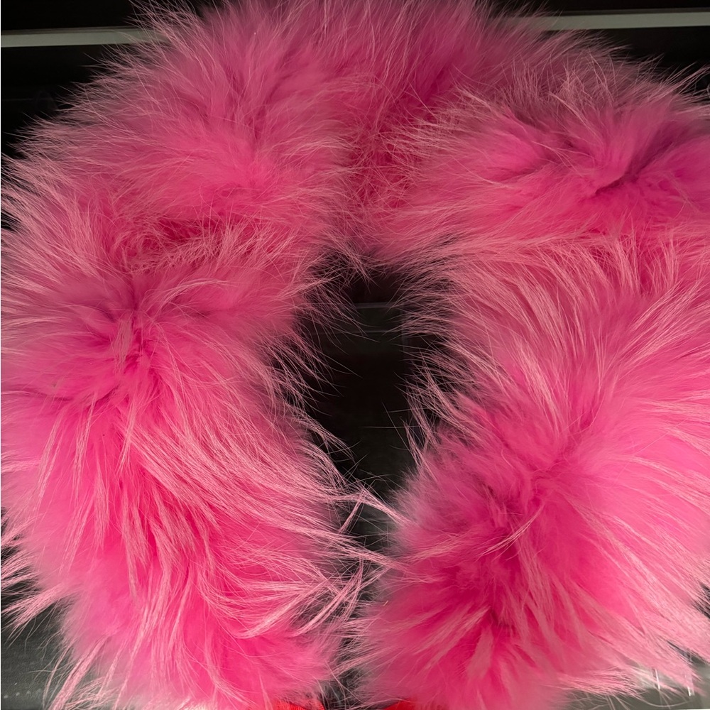 Luxurious Pink Fox Fur Scarf